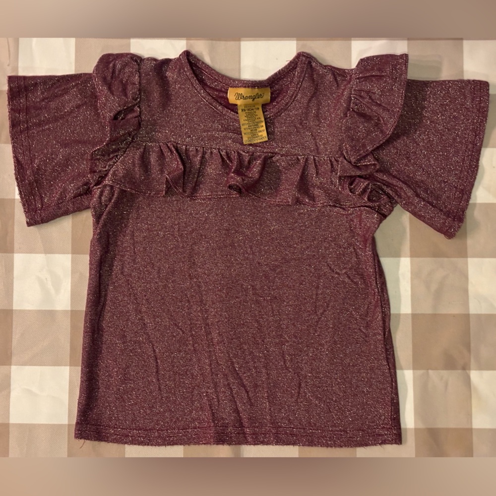 Wrangler Kids Sparkling Plum Ruffle Tee